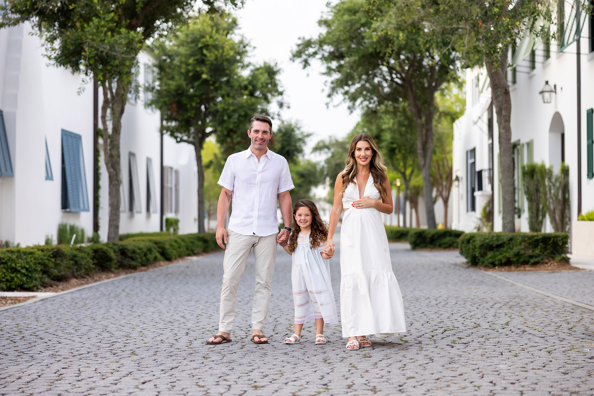 Family walking in Alys Beach