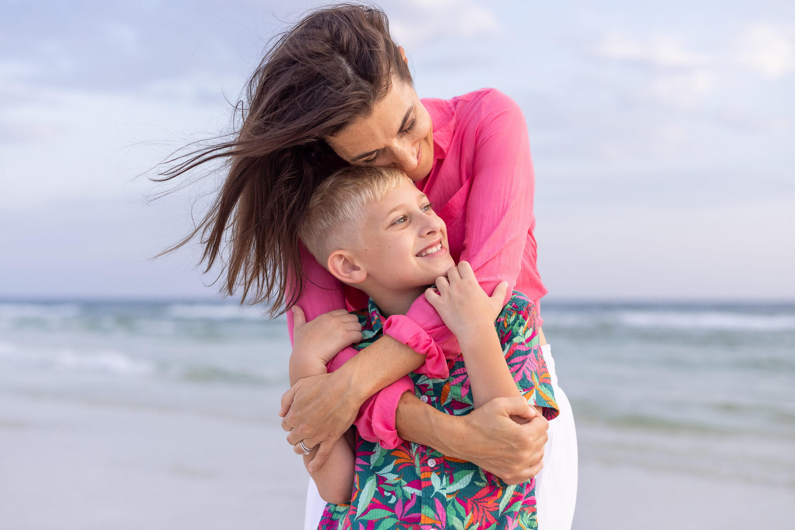 Mother and son during a 30A family photo session