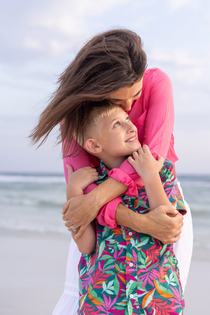 Candid family photo at Grayton Beach